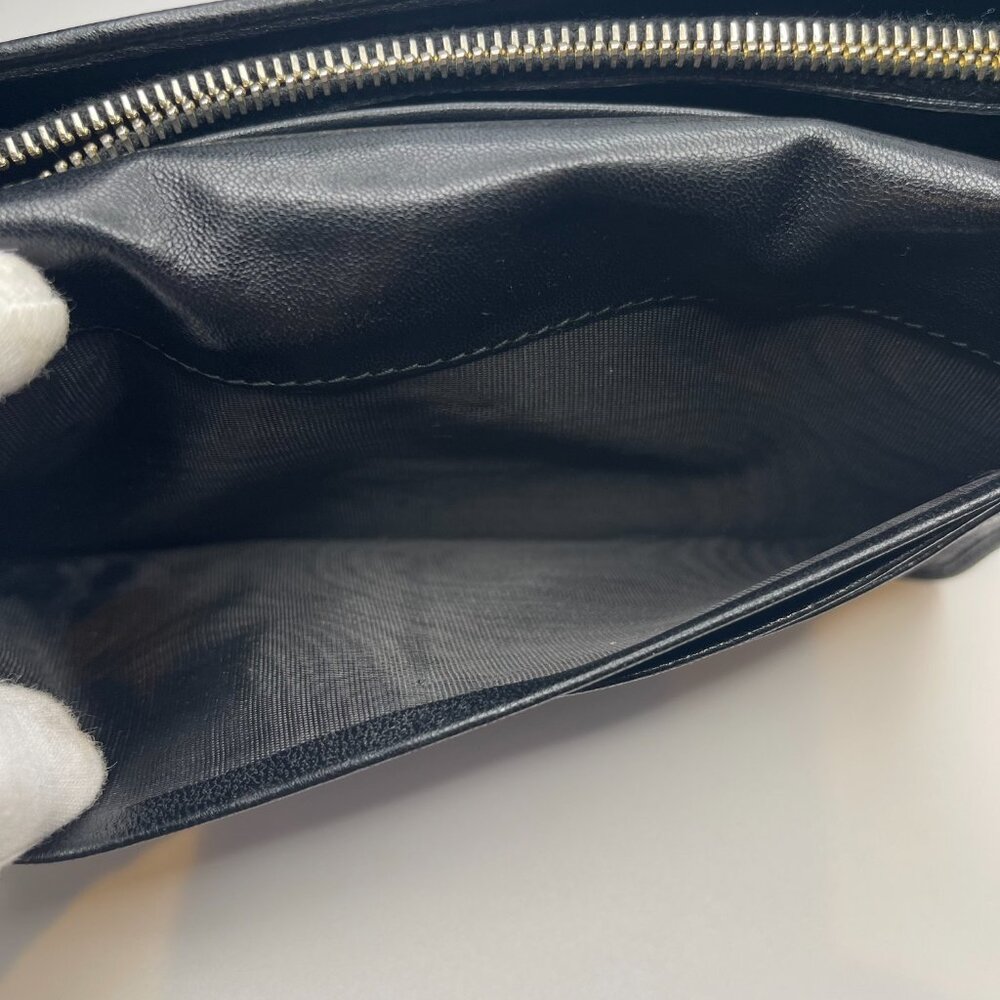 Prada Nappa Gaufre Leather Continental Wallet - Black - Preowned - Picture 11 of 14